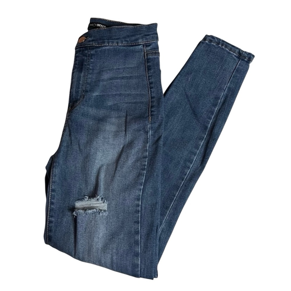 Fashion Nova Around the World Ankle Jeans - 1, Medium Wash